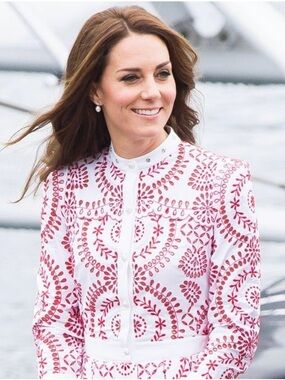 Alexander McQueen White Shirt with Red Embroidered Detail